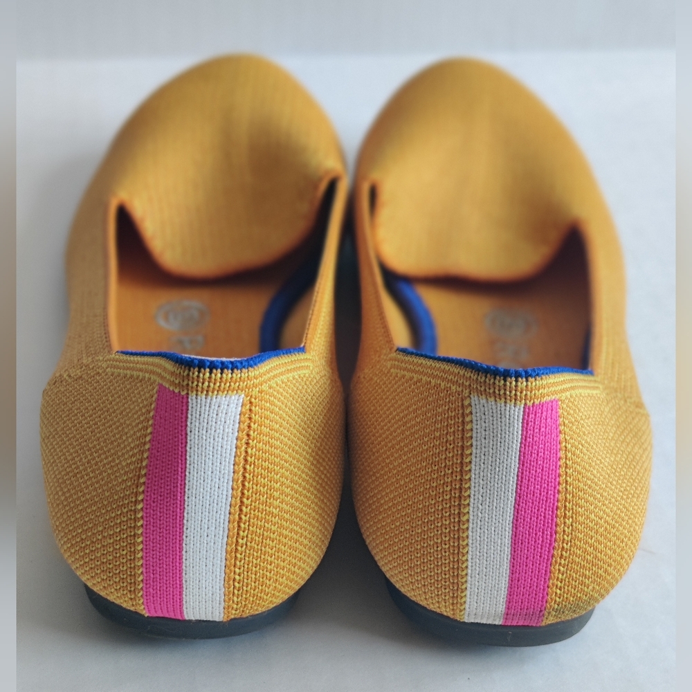 Rothy’s The Loafer – Sunflower Yellow with Pink Stripe | Size 8.5 NWOT - Picture 5 of 7